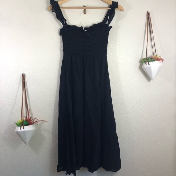 NWT Reformation Siesta black ruffle smocked dress - Picture 6 of 6